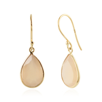 Moonstone, peach Hanging earrings model E010574