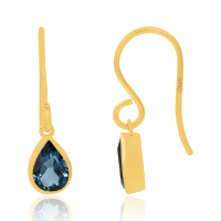 Blauwe Topaas london Oorhangers model E011152 