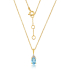 Blauwe Topaas met diamant Hanger model N009659