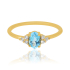 Blauwe Topaas met diamant Ring model R010734