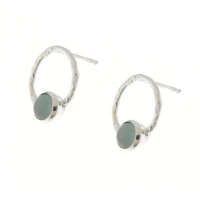 Chalcedony aqua Studs model S5-009