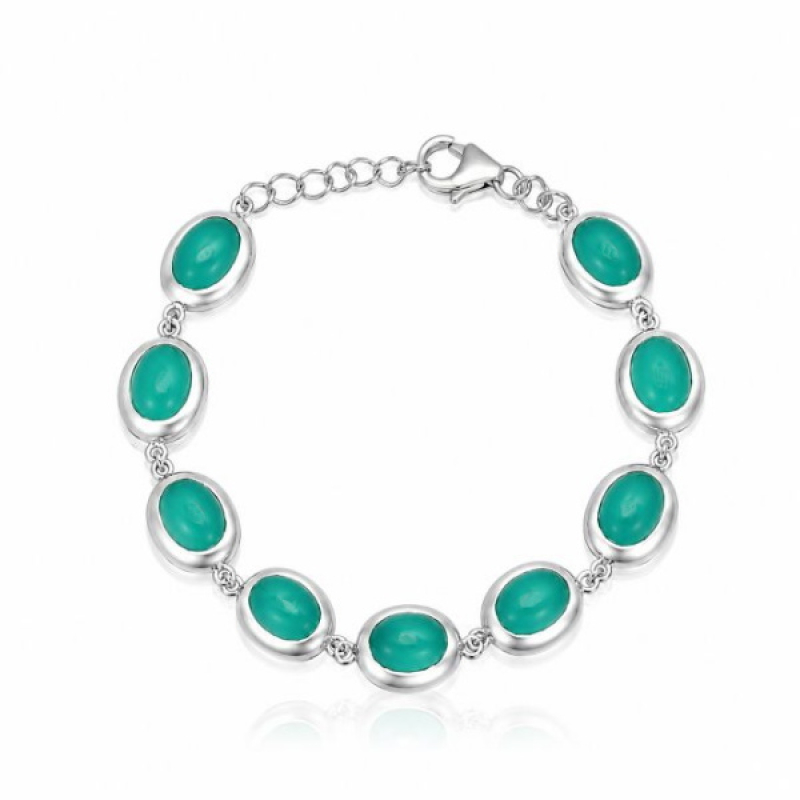 Chalcedoon aqua Armband model B5-060