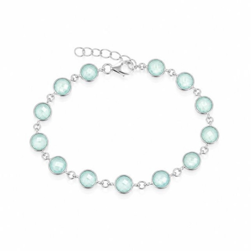 Chalcedoon aqua Armband model B6-010