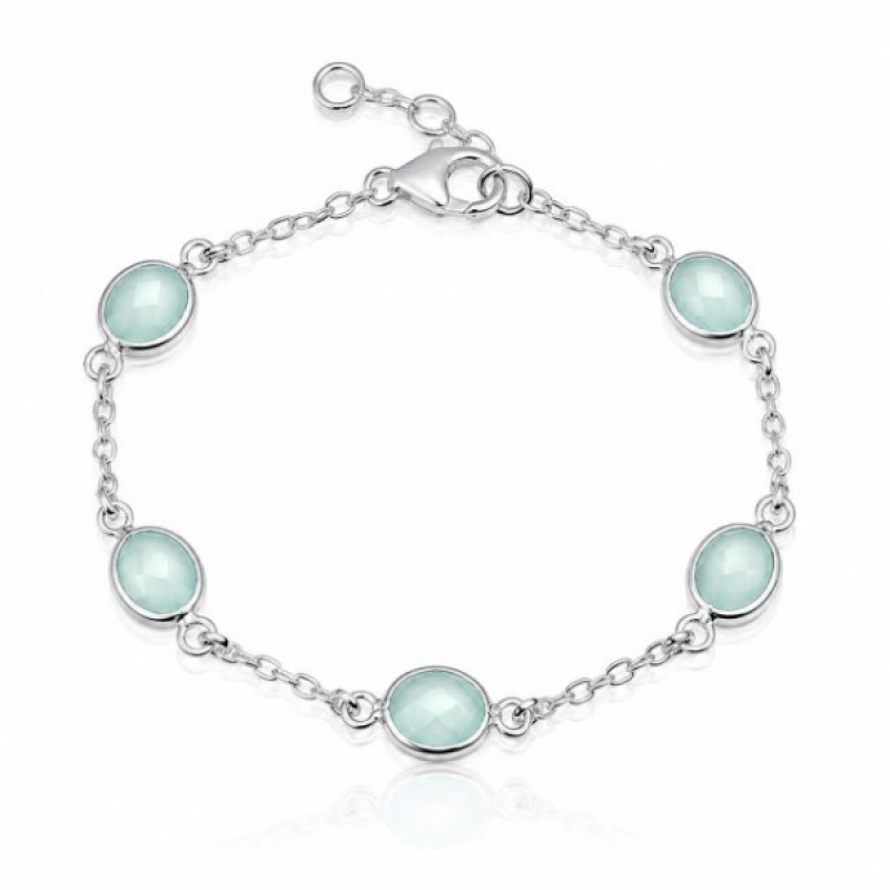 Chalcedoon Aqua Armband model B7-008