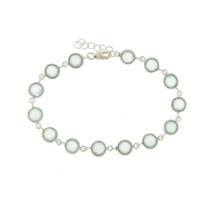 Chalcedoon aqua Armband model B6-010