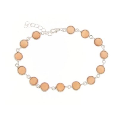 Maansteen, peach Armband model B6-010