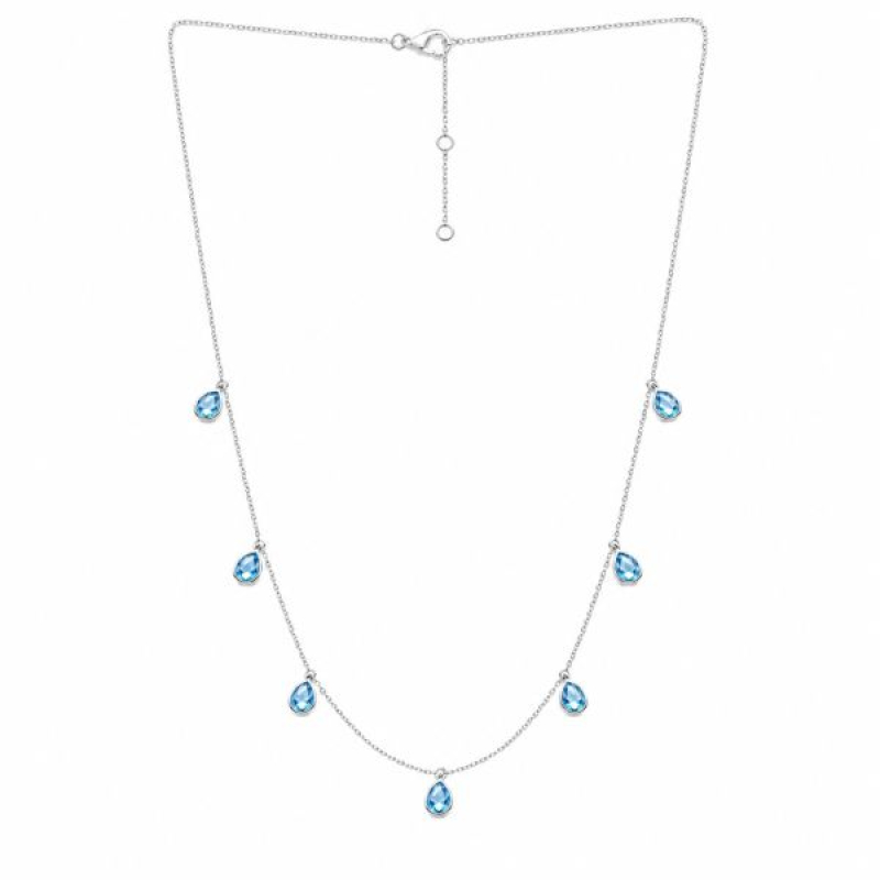 Blauwe Topaas Collier model N5-011