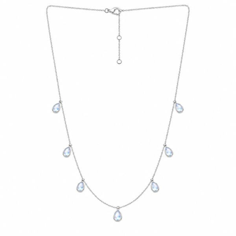 Regenboog Maansteen Collier model N5-011