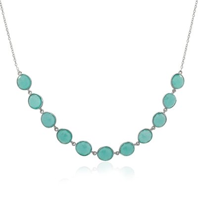 Chalcedoon aqua Collier model N5-009