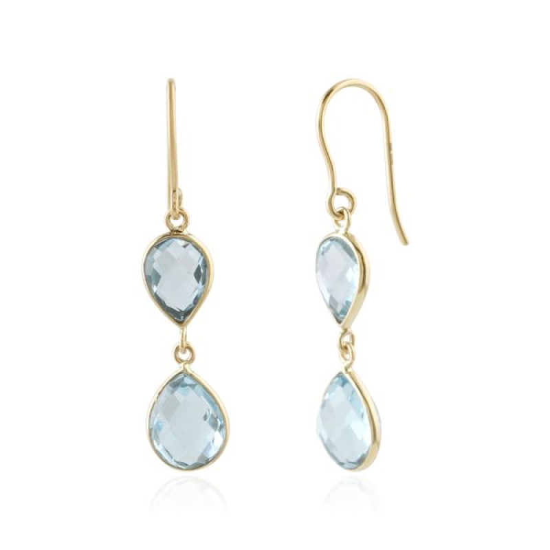 Blue Topaz Hanging earrings model E016221