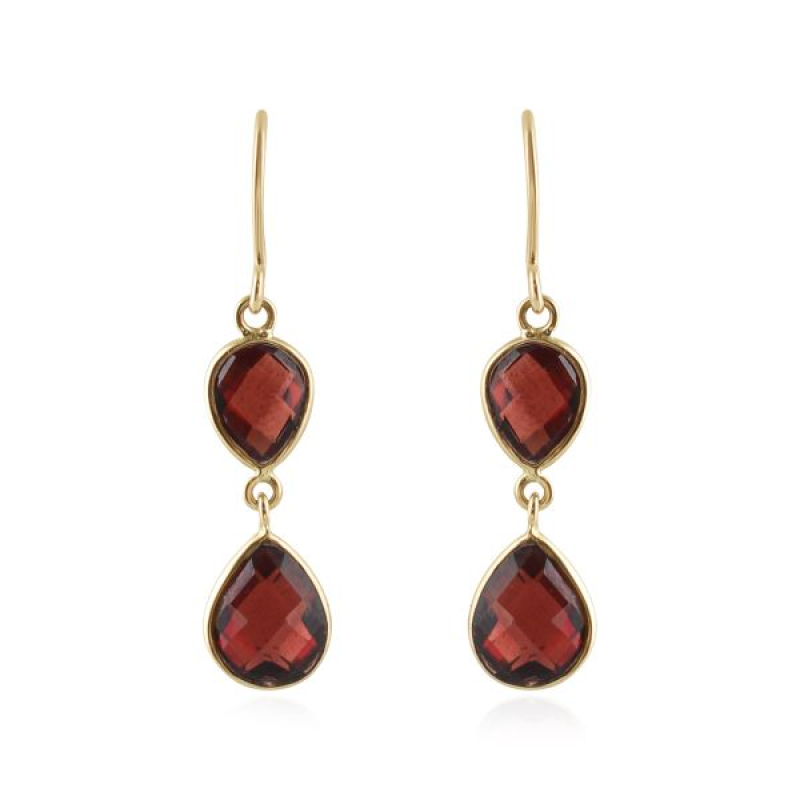 Garnet Hanging earrings model E016221