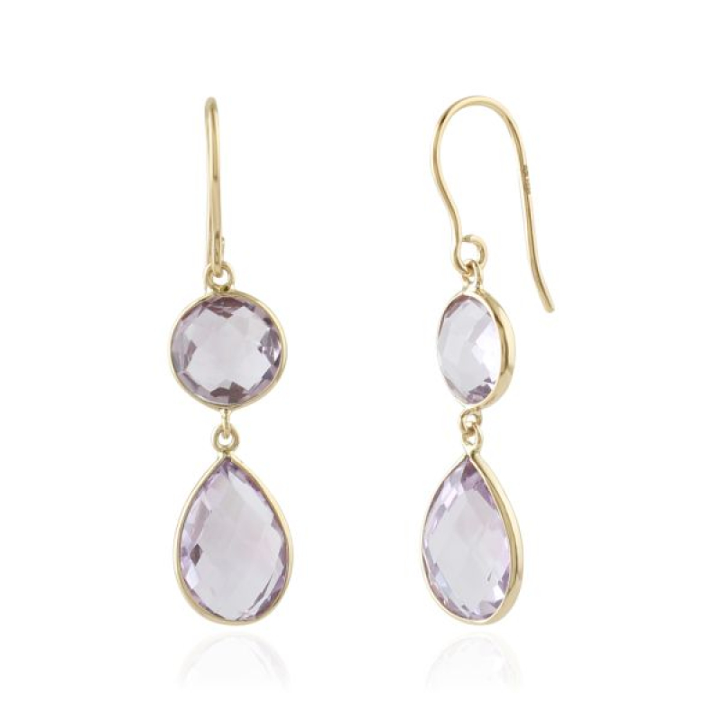 Amethyst Hanging earrings model E016221