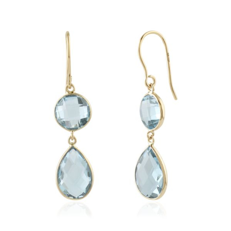 Blue Topaz swiss Hanging earrings model E016221