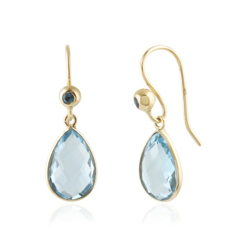 Blue Topaz with Blue Topaz London Hanging earrings model E016239