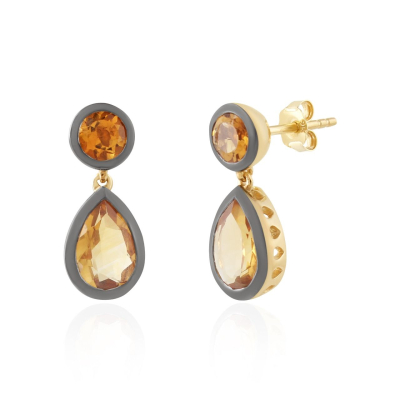 Citrine Studs model E015930