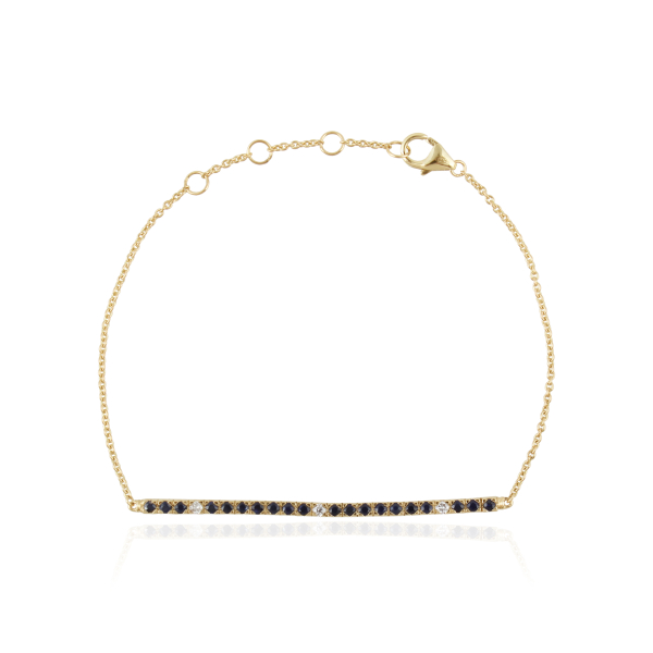 Blue Sapphire  Tennisbracelet with diamond model B012760