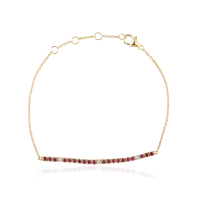 Ruby Tennisbracelet  with diamond model B012760