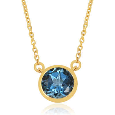 Blauwe Topaas london Collier model N011150