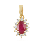 Ruby with diamond Pendant model P11423