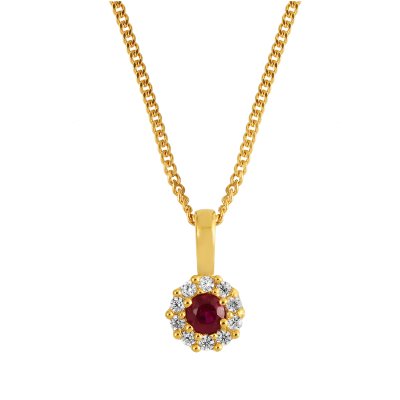 Ruby with diamond Pendant model P17294
