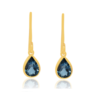 Blauwe Topaas london Oorhangers model E011152 