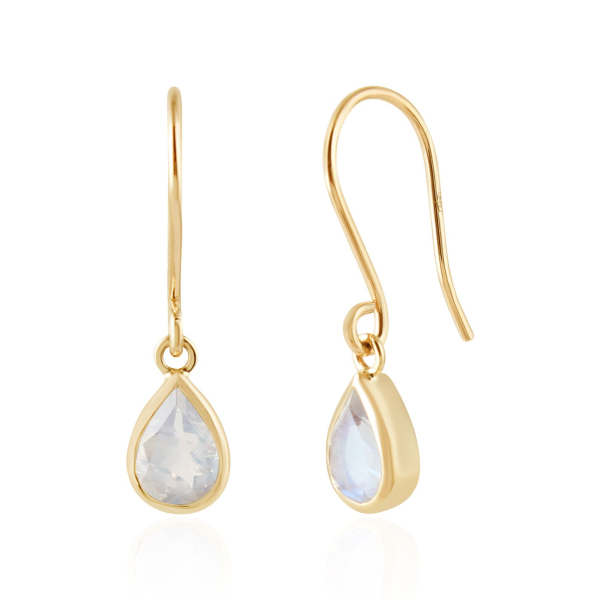 Regenboog Maansteen Oorhangers model E011152 