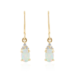 Etiopische Opaal met diamant Oorhangers model E012362