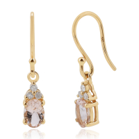 Morganite with diamond Hanging earrings model E012362