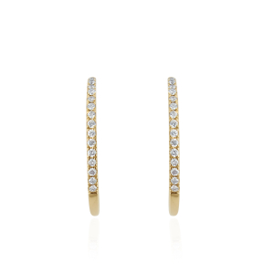 Creoles with diamond model E012708 Creoles with diamond model E012708