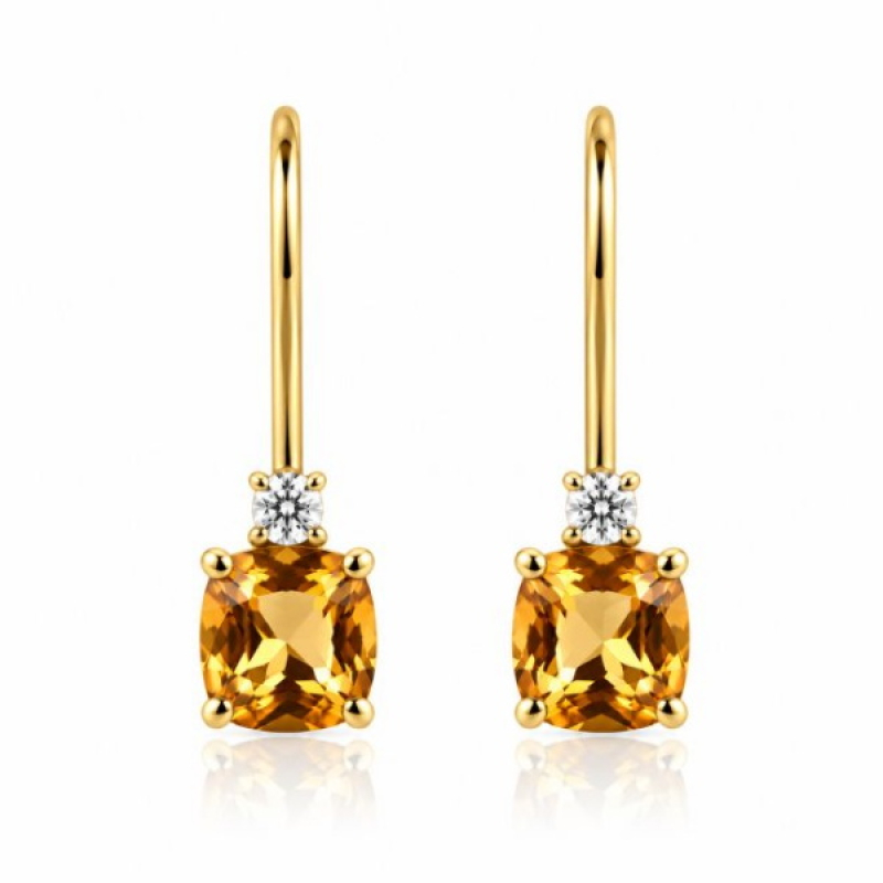 Citrine Hanging earrings model E015063