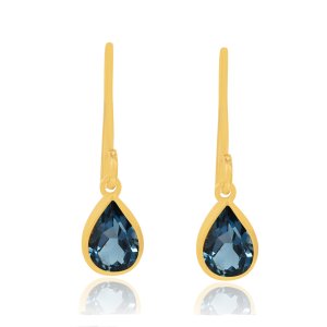 Blue Topaz london Hanging earrings model E011152 