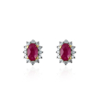 Ruby with diamond studs model E011732
