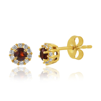Ruby with diamond studs model E01174