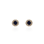 Blue Sapphire with diamond studs model E011744