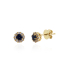 Blauwe Saffier met diamant Oorstekers model E011744