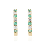 Emerald with diamond Creoles model E015062