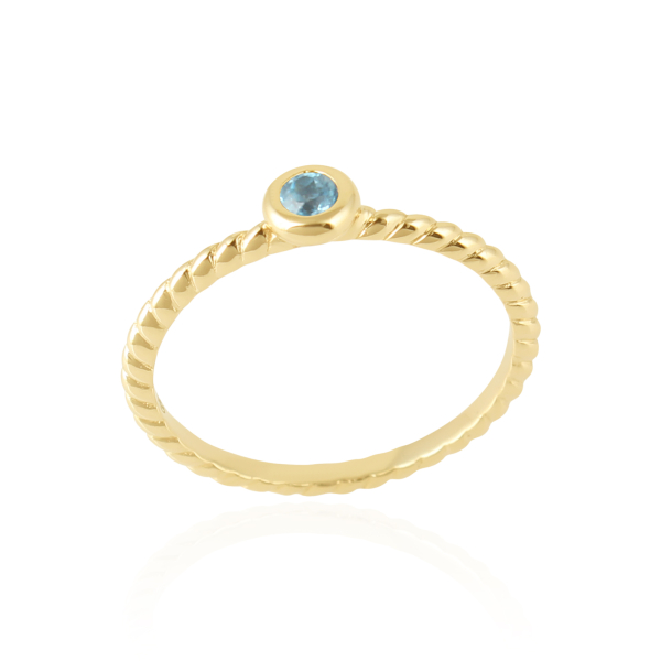 Blauwe Topaas Ring model R010289