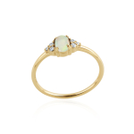 Ethiopian Opal with diamond Ring model R010734