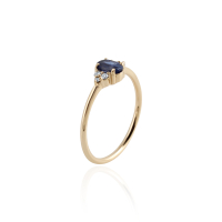 Kyanite with diamond Ring model R010734