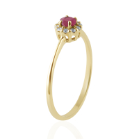 Robijn met diamant Ring model R011742