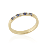  Blauwe Saffier met diamant Ring model R015061