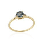 Blue Topaz london with diamond Ring model R11918