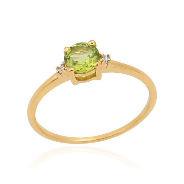 Peridoot Ring met diamant model R11918