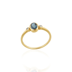 Blauwe Topaas london met diamant Ring model R17472