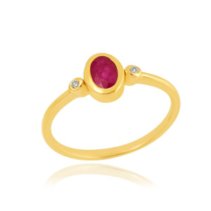 Robijn met diamant Ring model R17472 Robijn met diamant Ring model R17472
