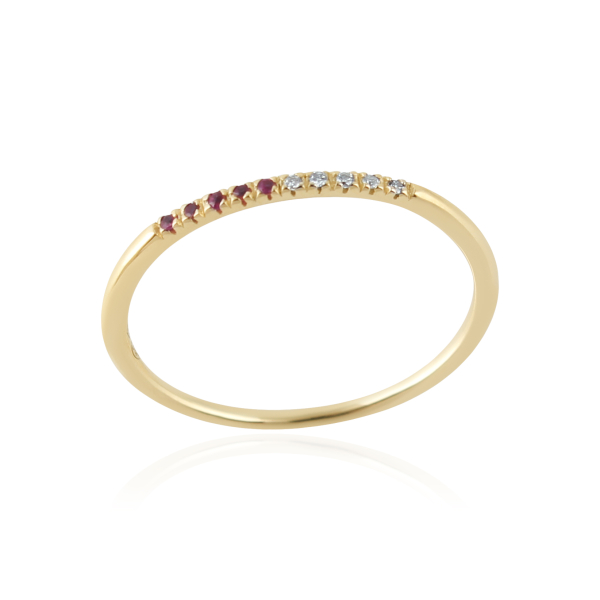 Robijn met diamant Ring model RL800314