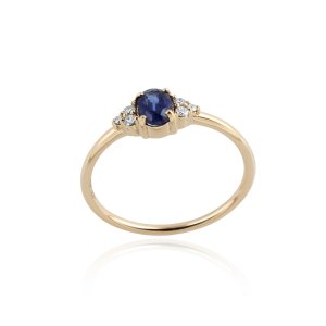 Kyaniet met diamant Ring model R010734