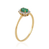 Smaragd met diamant Ring model R011731
