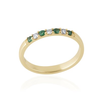 Emerald with diamond Ring model R015061