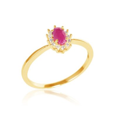 Ruby with diamond Ring model R11846